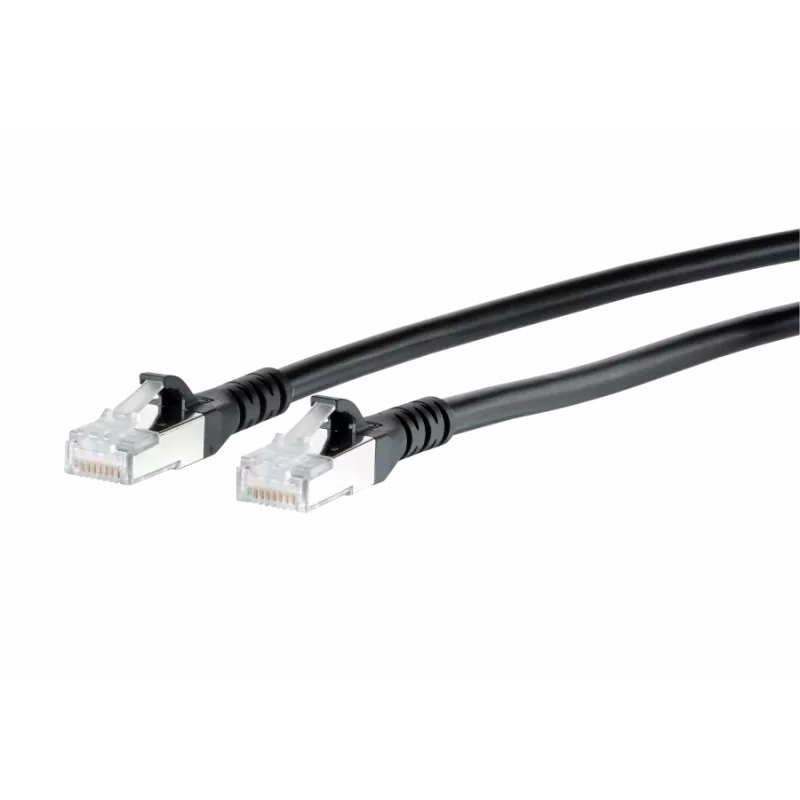 METZ BTR NETCOM 1308451500-E 1,5 m Cat6a S/FTP (S-STP) melns tīkla kabelis