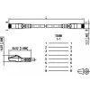 METZ CONNECT Cat.6A S/FTP Patch Cable, RJ-45 to RJ-45, 0,5 m, pelēks, 10GBase-T 1308453000-E
