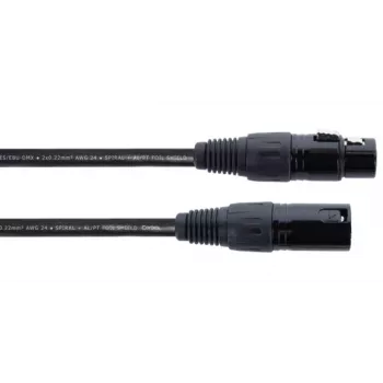 Cordial ED 5 FM XLR savienojuma kabelis 5m melns 14902