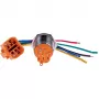 JOY-IT BUTTON22A-L-RD fiksējošs spiedpogas slēdzis, 250 V AC, 3 A, SPST-NO, sarkans, IP67, IK10