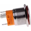 JOY-IT BUTTON22A-L-RD fiksējošs spiedpogas slēdzis, 250 V AC, 3 A, SPST-NO, sarkans, IP67, IK10