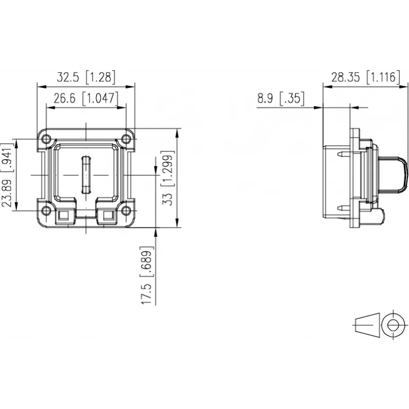 METZ CONNECT 1309413003-E montāžas komplekts C6Amodul RJ45 keystone moduļiem