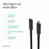 S CONN Flexline USB-C pagarinājuma kabelis, USB-C vīrišķais uz USB-C sievišķo, USB 3.2 Gen 2, 100W PD, 4K@60Hz, tekstila pinums, 1,5m, melns FL31-74006