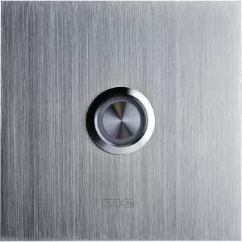 M-E MODERN-ELECTRONICS vienvietīga zvanu poga 41012 sudraba 8-24 V AC/DC/1 A