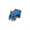 METZ CONNECT 15090074-I LC Duplex uz SC Simplex hibrīdais optiskās šķiedras adapteris, vienmoda OS2, zils