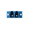 METZ CONNECT 15090074-I LC Duplex uz SC Simplex hibrīdais optiskās šķiedras adapteris, vienmoda OS2, zils