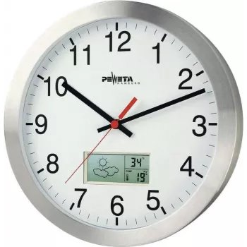 PEWETA radio kontrolēti vadāmais sienas pulkstenis 51.161.315, balts ciparnīca, 300 mm, DCF77