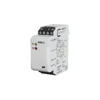 METZ CONNECT KRS-E08 3 24 V AC/DC interfeisa releja modulis, 1 pārslēgšanas kontakts, 8 A, DIN sliedei 110673