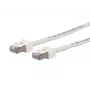 METZ CONNECT Ultraflex500 CAT 6 S/FTP komutācijas kabelis, RJ-45 tēviņš uz RJ-45 tēviņš, 1,0 m, balts, bez halogēniem 13084V1088-E