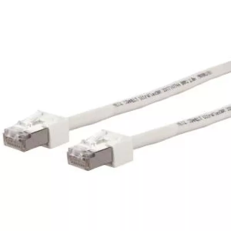 METZ CONNECT Ultraflex500 CAT 6 S/FTP komutācijas kabelis, RJ-45 tēviņš uz RJ-45 tēviņš, 1,0 m, balts, bez halogēniem 13084V1088-E