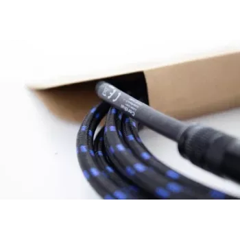 Cordial 14770 Mono Jack Audio Cable 6,3mm TS uz 6,3mm TS 5m melns/zils tekstila