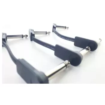 Cordial 14788 Mono Audio Patch Cable 6,3mm TS uz 6,3mm TS 0,1m melns PVC