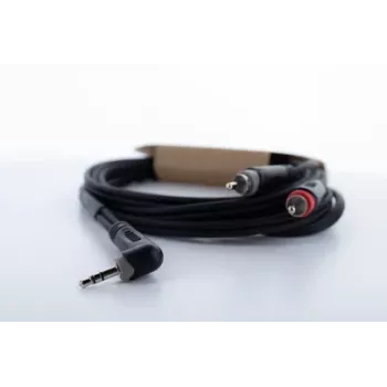 Cordial 14860 3,5 mm Jack uz 2x RCA audio Y-adaptera kabelis, 3 m, melns