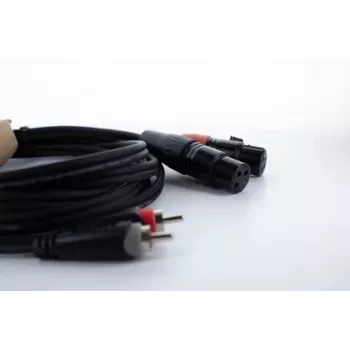 Cordial EU 1.5 FC XLR uz RCA audio kabelis 1,5 m melns 14852
