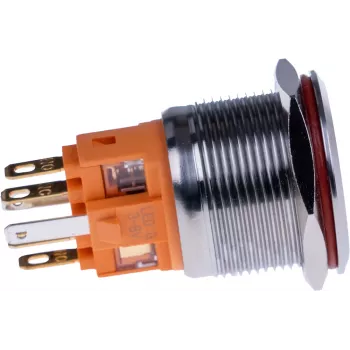 JOY-IT BUTTON22B-M-GR īslaicīgas darbības spiedpoga, 22mm, 250V AC 7A, 1 NO, IP67, IK10, zaļa