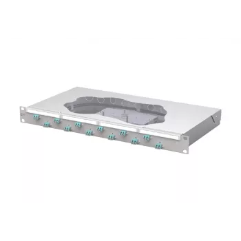 METZ CONNECT OpDAT fix splice patch panel 12xLC-D OM3, 1U, 24 šķiedras, gaiši pelēks 1504557712-F