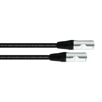 Cordial 15621 CAT 6a SF/UTP tīkla kabelis, 3m, melns, PUR apvalks