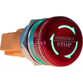 JOY-IT Button22NA-01 avārijas apstādināšanas poga, mehāniski fiksējoša, sarkana/zaļa, Ø22 mm, IP67, IK10