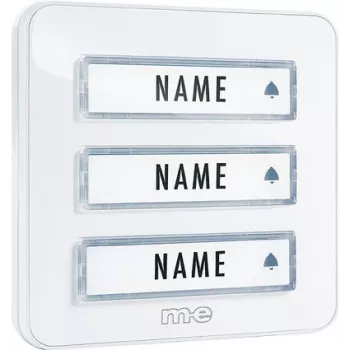 M-E MODERN-ELECTRONICS KTA-3 W durvju zvana pogu panelis 3 ģimenēm, balts
