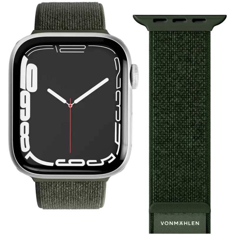 VONMÄHLEN Fitness Loop 2 pulksteņa siksniņa Apple Watch 44mm, 45mm, 49mm - olīvu