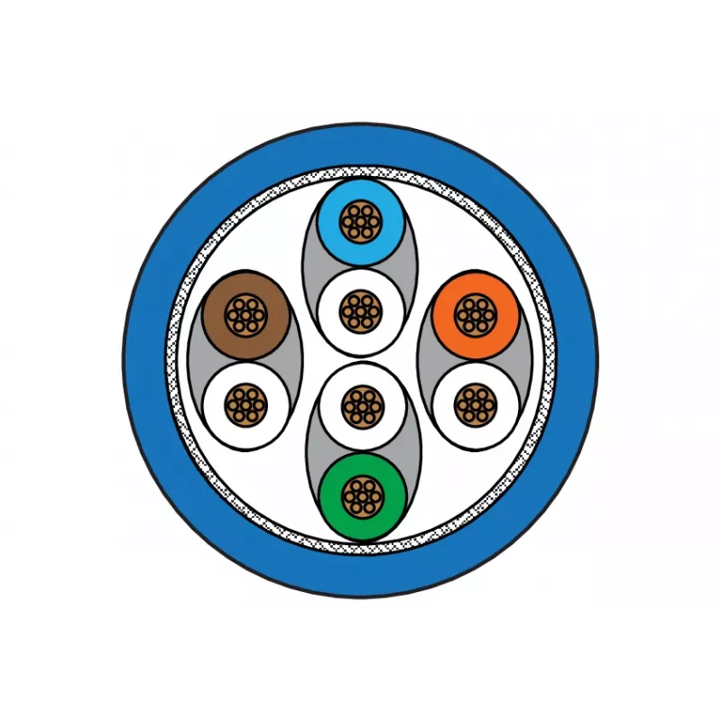 METZ CONNECT 1308450344-E Cat6a S/FTP tīkla savienojuma kabelis, 0,3m, zils