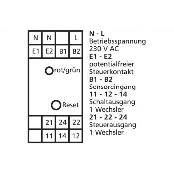 METZ CONNECT DRIW-E16 barošanas relejs, melns/balts 1101500522