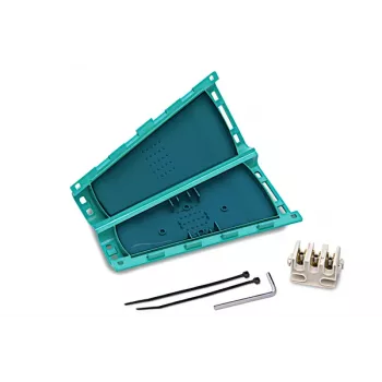 HellermannTyton 435-00658 zaļš polipropilēna kabeļu saišu stiprinājums, 110mm x 53mm, skrūvējams, 2 caurumi, -20°C līdz 90°C
