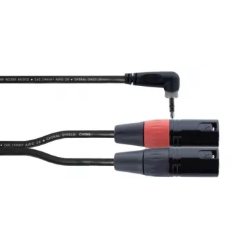 Cordial EY 1 WRMM XLR Y-adaptera kabelis 3,5 mm TRS vīrišķais uz 2x XLR vīrišķais 1 m melns 14873
