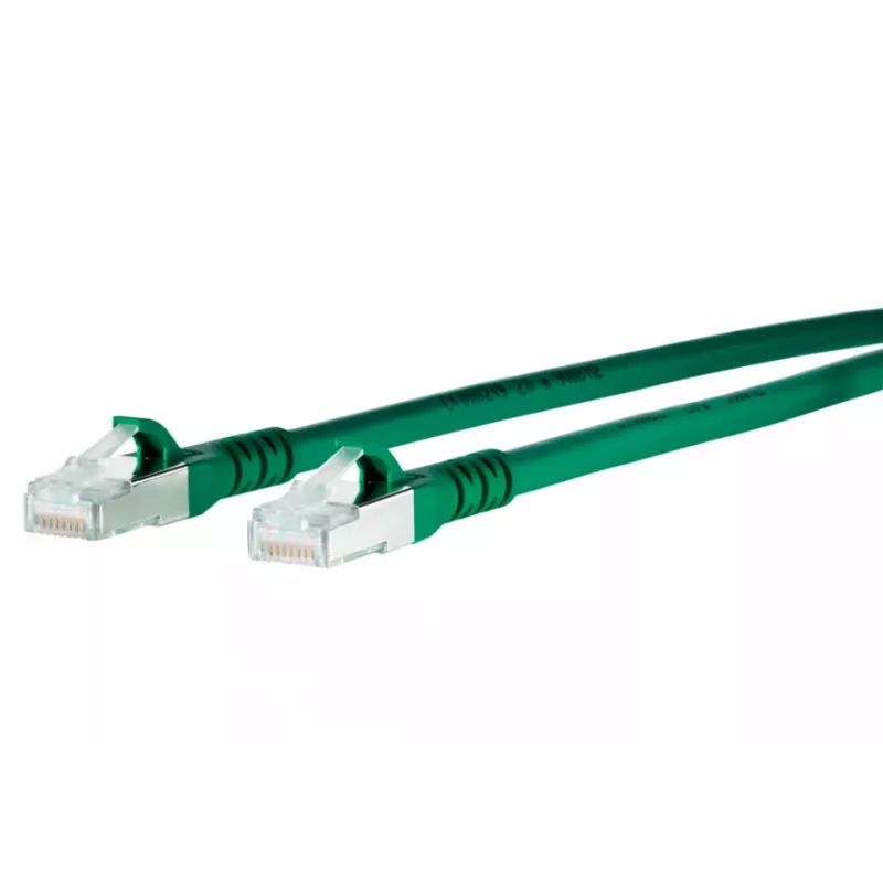 METZ CONNECT 1308450355-E Cat6a S/FTP tīkla kabelis, 0,3 m, zaļš