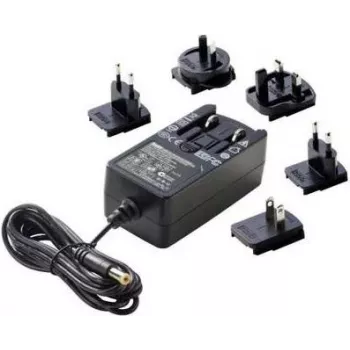 Dehner Elektronik Fiksētā sprieguma kontaktligzdas barošanas bloks 24V/DC 1A 24W ar UK, USA un Austrālijas adapteriem (27476)