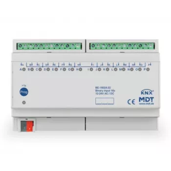 MDT BE-16024.02 Bināro ieeju modulis 16 kanālu 8TE DIN sliedei 24V AC/DC KNX