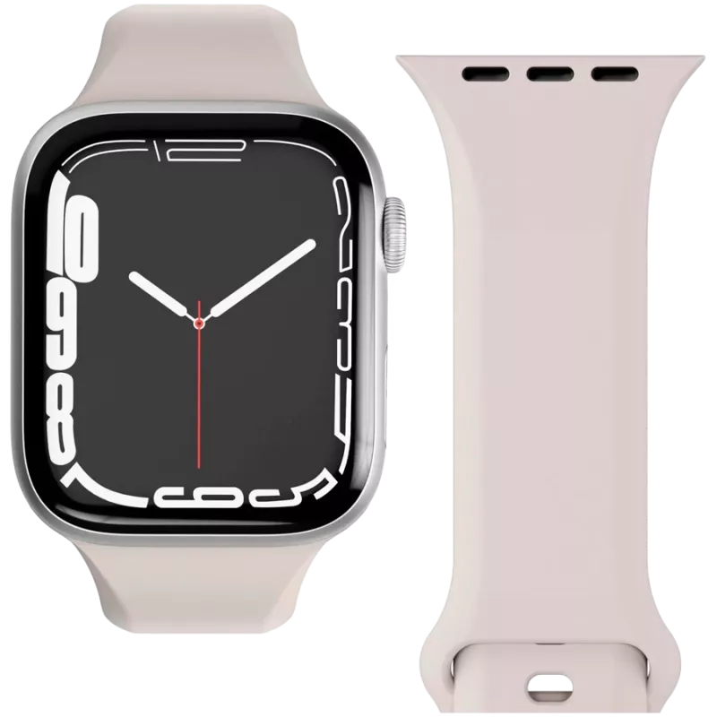 VONMÄHLEN Classic Band 2 ādas siksniņa Apple Watch 40/41/42mm, krēmkrāsas pilngrauduma āda