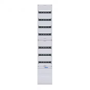 Hager ZH53XS sadales montāžas modulis, 12 TE, 7 rindas, N+PE spailes, gaiši pelēks