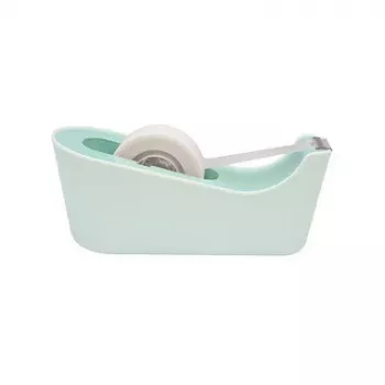 3M Scotch C18 piparmētru krāsas galda līmlentes dozators ar Magic Tape, 19 mm x 7,5 m, caurspīdīga