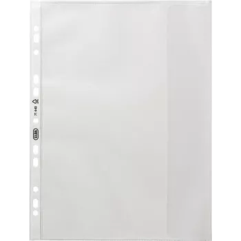 ELBA Prospekthülle XXL, DIN A4, PP, 0.09 mm, rievota, atvērums pa labi, ar pārsegu, document safe, Eurolochung (71443)