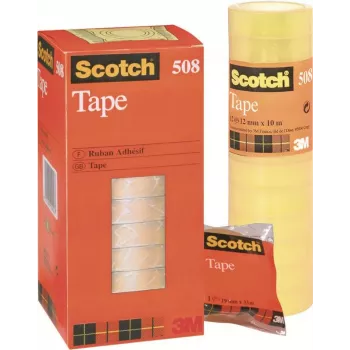 3M Scotch Magic Tape 508, 15 mm x 33 m, caurspīdīga, 10 ruļļi 5081533