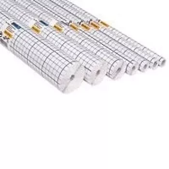HERMA grāmatu aizsargplēve, pašlīmējoša, 400 mm x 25 m, caurspīdīga, spīdīga PP, ar režģa līnijām 7025