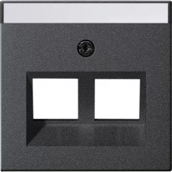Gira System 55 moduļu ligzdas pārsega plāksne 30° 2 vietu antracīta 264028