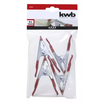 kwb Līmes skavas, lokšņu tērauds, 4 gab. komplekts, 100 x 35 mm 927600