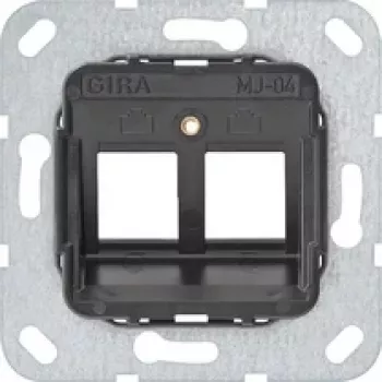 Gira atbalsta gredzens 560400 Modular Jack 4, 2-vietīgs, antracīta
