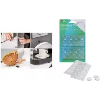 3M Bumpon SJ5300 BL caurspīdīgs pašlīmējošs aizsarguzliku komplekts (100 gab.: 50x SJ5302 7,9mm, 30x SJ5312 12,7mm, 20x SJ5344 19,1mm)