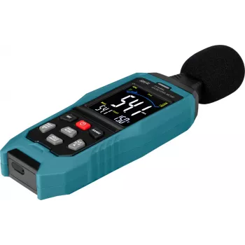 JOY-IT JT-SLM01 skaņas līmeņa mērītājs ar krāsu displeju un datu reģistrētāju, 30-130 dB, 31,5 Hz - 8 kHz