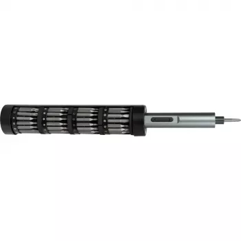 JOY-IT S2-SET-Drehmoment bezvadu precīzijas griezes momenta skrūvgriežu komplekts ar LED darba gaismu, 24 S2 tērauda uzgaļiem, magnētisko glabāšanas kārbu