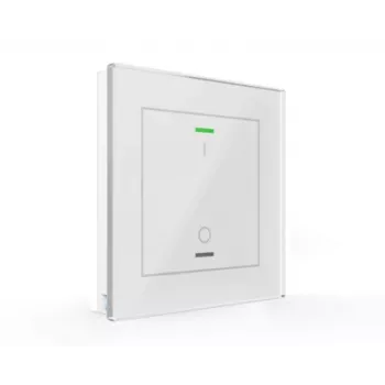 MDT BE-GTL1TW.B1 Stikla spiedpogas sensors II apgaismojums, 1 kanāla, RGBW statusa LED, temperatūras sensors, balts
