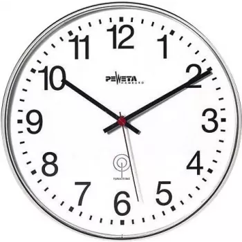 PEWETA Radiovadāmais sienas pulkstenis matēts plastmasa 30 cm melns/balts 51.130.313