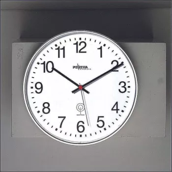 PEWETA Radiovadāmais sienas pulkstenis matēts plastmasa 30 cm melns/balts 51.130.313