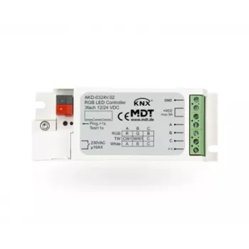 MDT AKD-0324V.02 KNX LED kontrolieris, 3 kanālu RGB/RGBW, 3A uz kanālu, iegremdējams