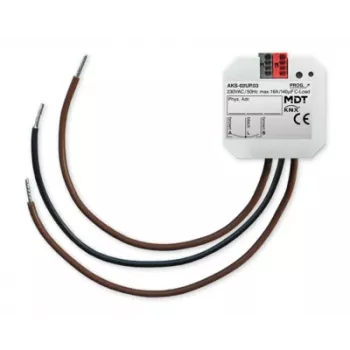 MDT Slēdža izpildmehānisms 2 kanālu, ierakstāms, 16 A, 230 V AC, C-Load, Standard, KNX AKS-02UP.03
