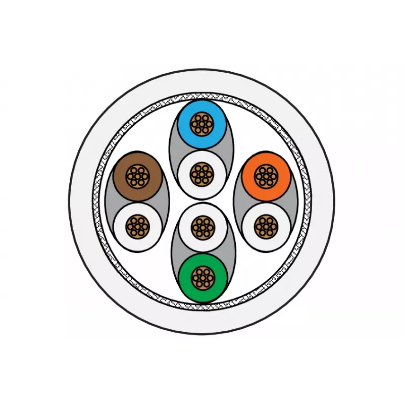 METZ CONNECT 1308450388-E Cat6a S/FTP tīkla savienojuma kabelis, RJ45, 0,3 m, balts