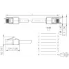 METZ CONNECT 13084U1500-E Cat.6 Ultraflex500 VoIP komutācijas kabelis RJ45 male to RJ45 male, AWG 26/7, PUR, melns, 1,5 m
